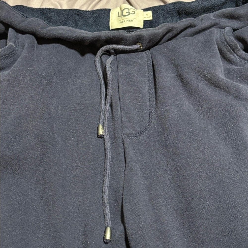 UGG Men's Navy Fleece-Lined Sweatpants